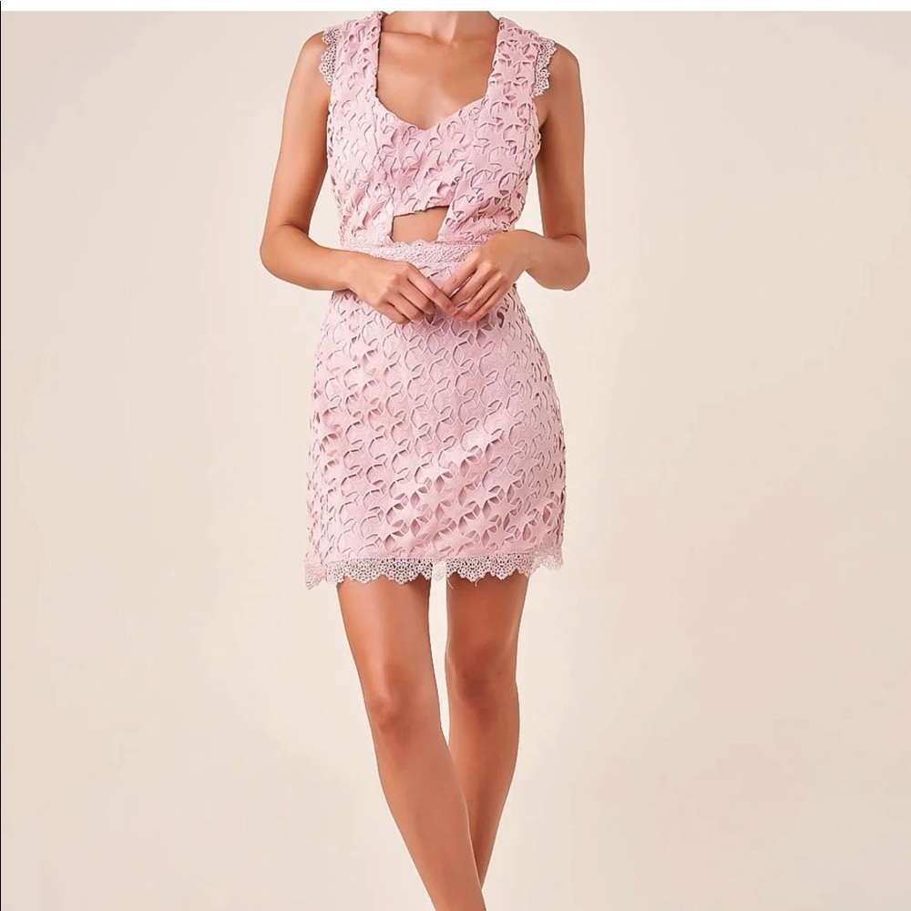 Sunset lace cutout dress